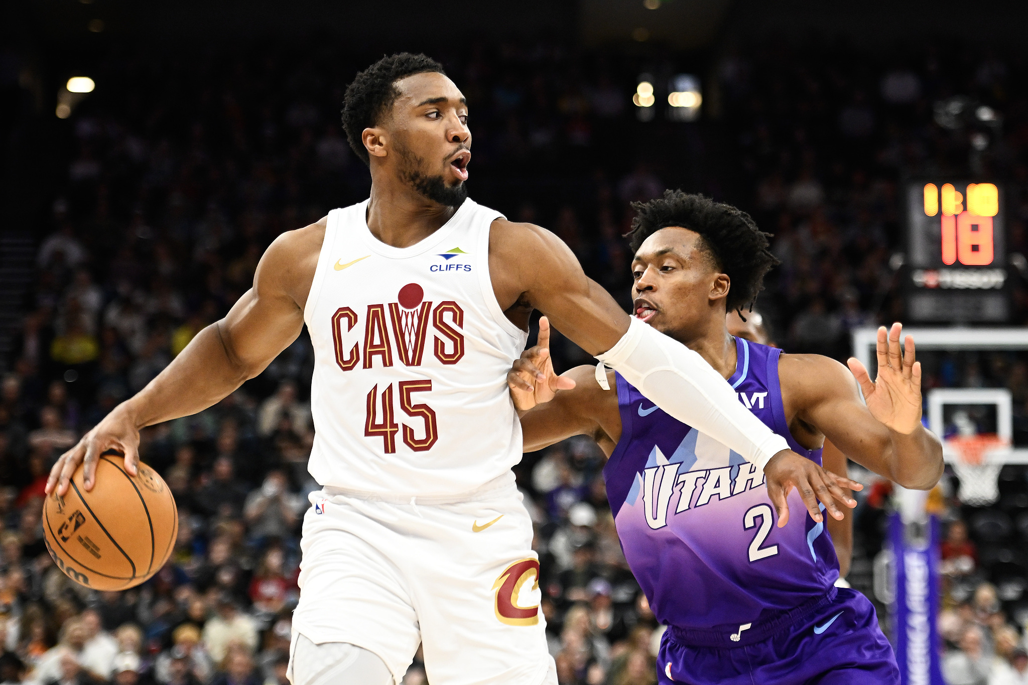 爵士擒篮网,米切尔逆天单挑24分 爵士擒篮网,米切尔逆天单挑24分